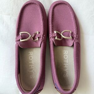 Rothy's Mauve Loafers with Metallic Detail